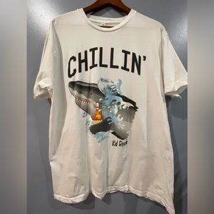 Kid Rock 2016 Chillin The Most Cruise White Short Sleeve TShirt w/ Shark Size L